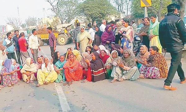 opposition to stop the work of shedding in the cremation ground