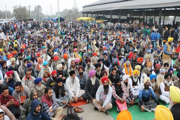 farmers dharna planted in the grain market