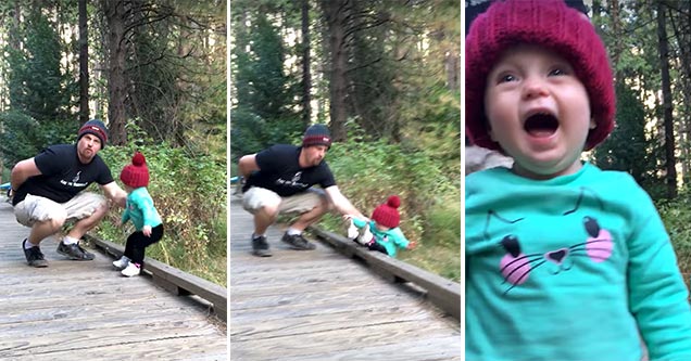 ਸਮਾਂ ਰਹਿੰਦੇ ਹੀ ਪਿਤਾ ਨੇ ਧੀ ਨੂੰ ਹੇਠਾਂ ਡਿੱਗਣ ਤੋਂ ਬਚਾਇਆ, ਵੀਡੀਓ ਵਾਇਰਲ