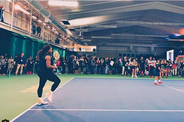 serena returned to the court three months after giving birth to the girl