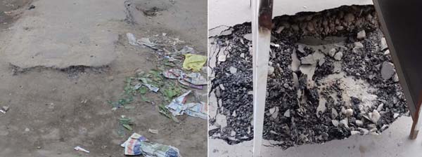 ਧੱਸਣ ਲੱਗੀਆਂ ਨਵੀਆਂ ਬਣਾਈਆਂ ਸੜਕਾਂ