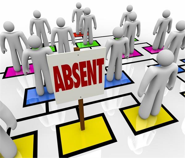 77 officers and employees absent