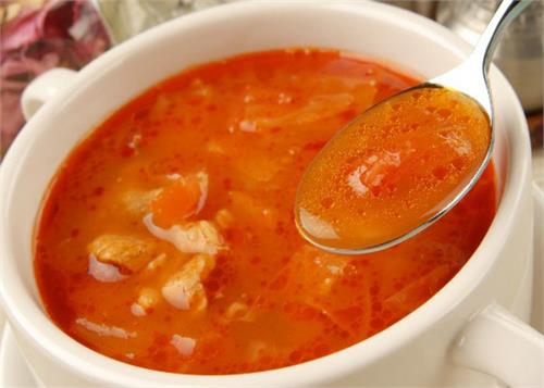 add the meat to reduce weight soup