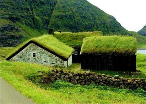 a country where people grow on the roof of the house grass