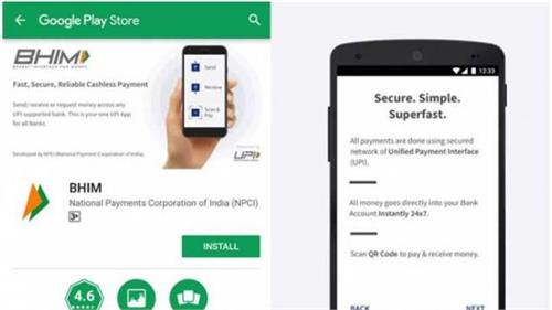 bhim app tops rainking in google play store charts