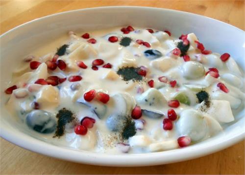 make fruit raita