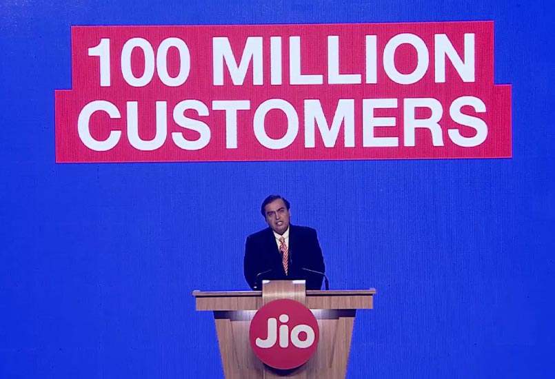 reliance jio subscriber crosses 100 million in 170 days mukesh ambani