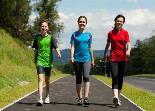 accustomed to walking for good health