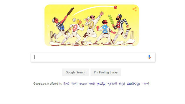 google celebrates 140th anniversary of test cricket with its all new doodle