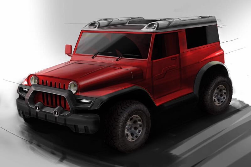 dc design teases modified mahindra thar
