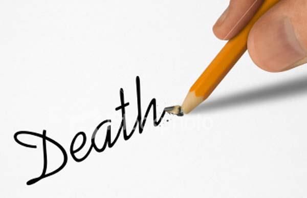 death of motorcycle driver in accident