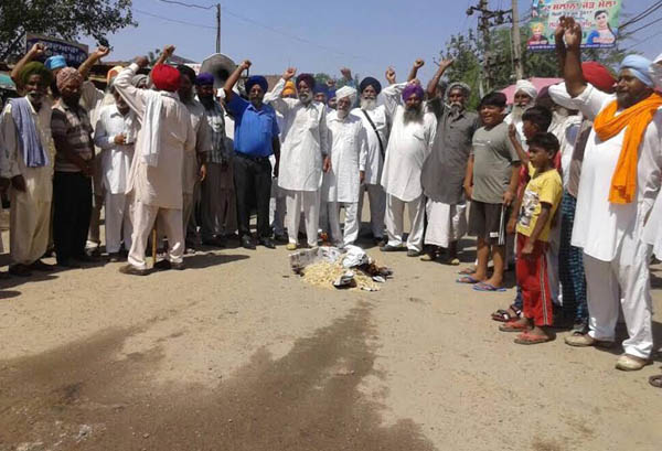 ਜਮਹੂਰੀ ਕਿਸਾਨ ਸਭਾ ਨੇ ਮੋਦੀ ਸਰਕਾਰ ਦਾ ਪੁਤਲਾ ਫੂਕਿਆ