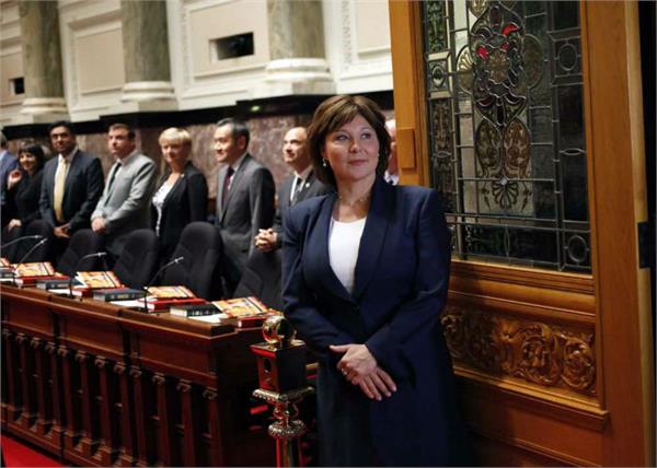 bc christie clark took oath as the premier of the minority government