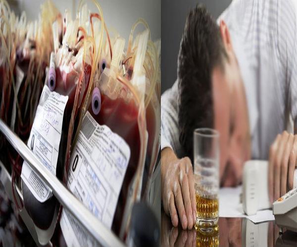 alcohol was consumed by alcohol  and its blood was traded