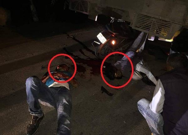 a speeding bike collided with a truck  a tragic death of two young men