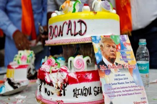 hindu army celebrates trump  s birthday