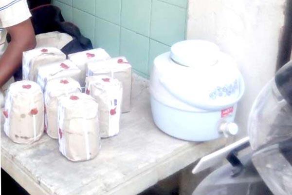 health department team guarding ghee shop