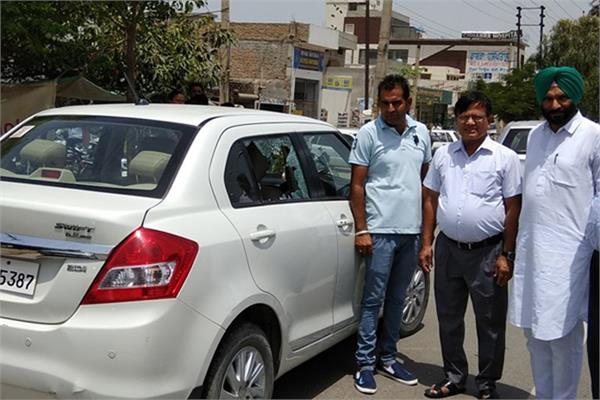 a bag flying out of a car outside the different banks