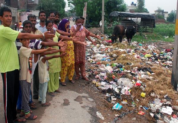 dump piles  the risk of disease spread  the residents of the mohalla harassment