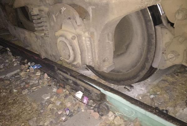 the engine came down from the stairs during city railway station
