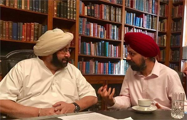 cm captain amrinder singh meets tanmanjeet singh dhesi