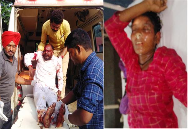 injured husband and wife injured in road accident