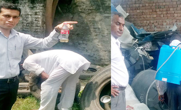 2 ਦੁਕਾਨਾਂ ਤੋਂ ਮਿਲਿਆ ਡੇਂਗੂ ਦਾ ਲਾਰਵਾ