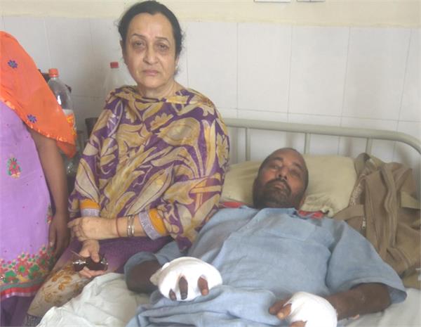 the person injured in a road accident has been accused