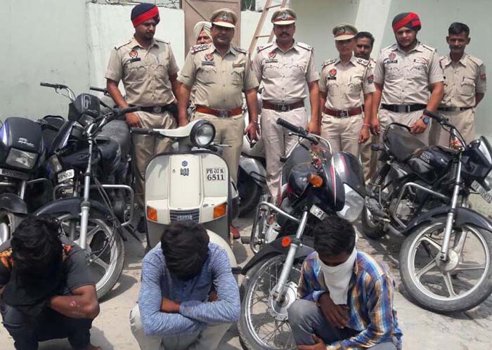 ਚੋਰੀ ਦੇ 10 ਵਾਹਨਾਂ ਸਣੇ 3 ਗ੍ਰਿਫਤਾਰ