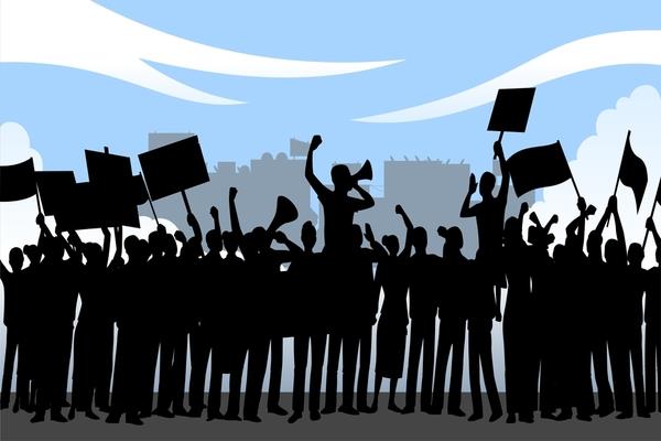 the protesters protested against the police