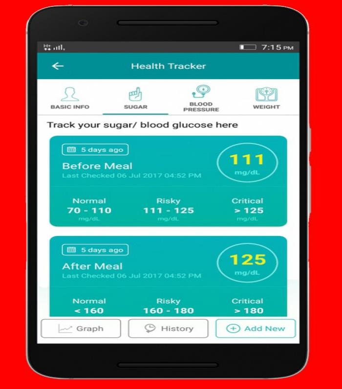 based on health information  the smartphone app will be installed