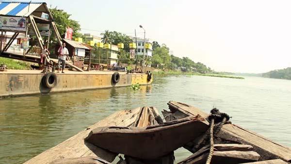 due to the high flow of water coming in the river  2 shed flats of the farmers
