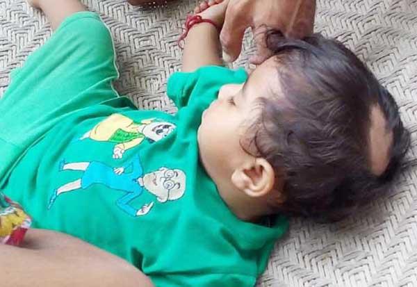 slaughtered hair of innocent girl sleeping in the house