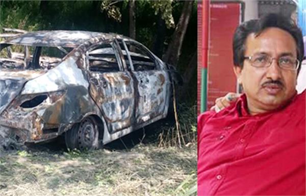 industrialist anil jain  who was driving a moving car in the fire  was shocked