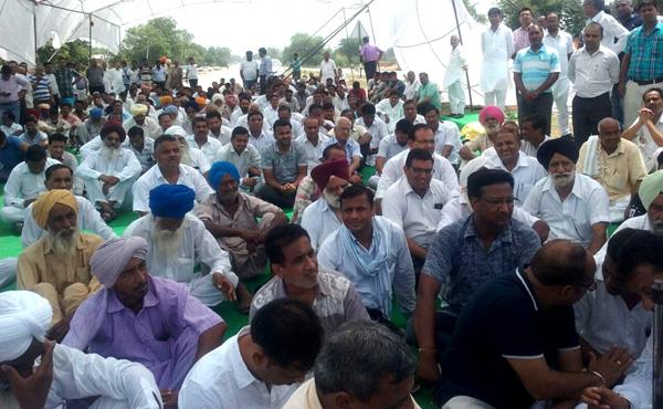 a protest demonstration organized by protesters at bathinda and barnala road