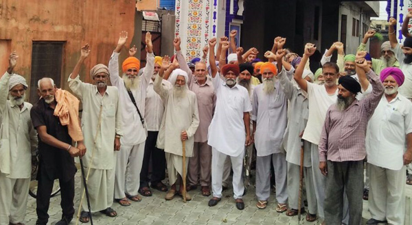 ਕਿਰਤੀ ਕਿਸਾਨ ਯੂਨੀਅਨ ਵੱਲੋਂ ਨਾਅਰੇਬਾਜ਼ੀ