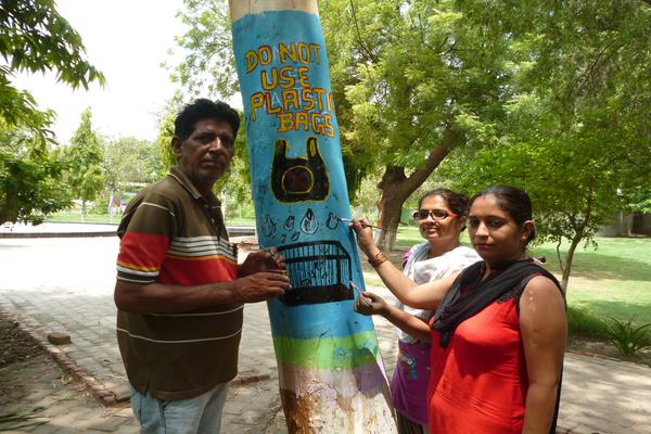 to save the trees painting made weapons