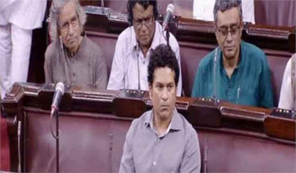 after the non appearance issue  sachin stepped in to the rajya sabha proceedings