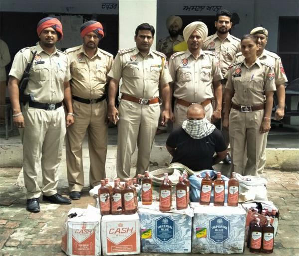 man arrested with alcohol