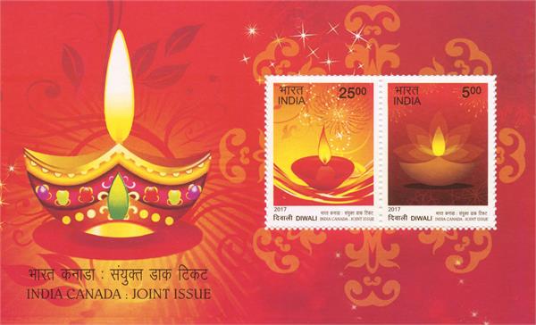 canada and india have jointly issued diwali postal stamps