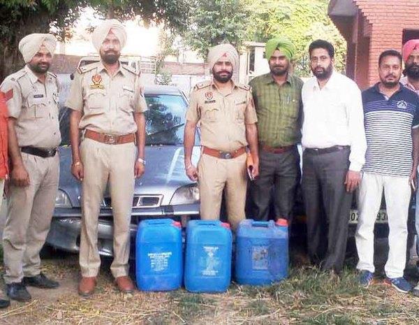 heavy amount of alcohol and illicit liquor recovered