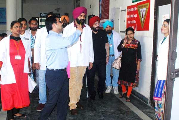 health department team examined sub divisional hospital