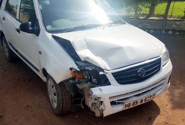 injured in car motorcycle collision