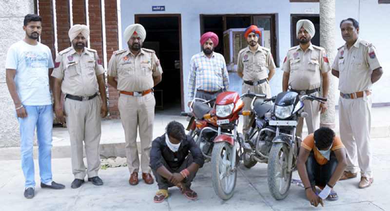 ਚੋਰੀ ਦੇ ਮੋਟਰਸਾਈਕਲਾਂ ਸਣੇ 2 ਕਾਬੂ