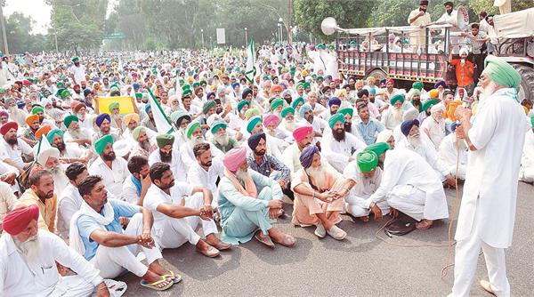 farmers protest in mohali