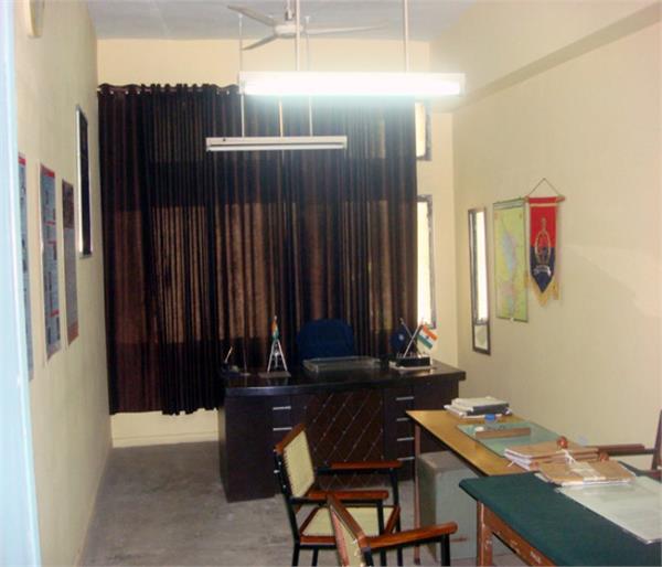 fans running empty office