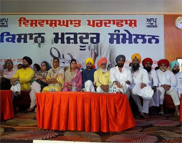 aam aadmi party organizes kisan mazdoor sammelan in kotkapura