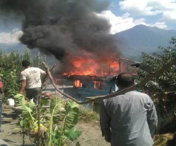 kullu terrible fire that a ascend home