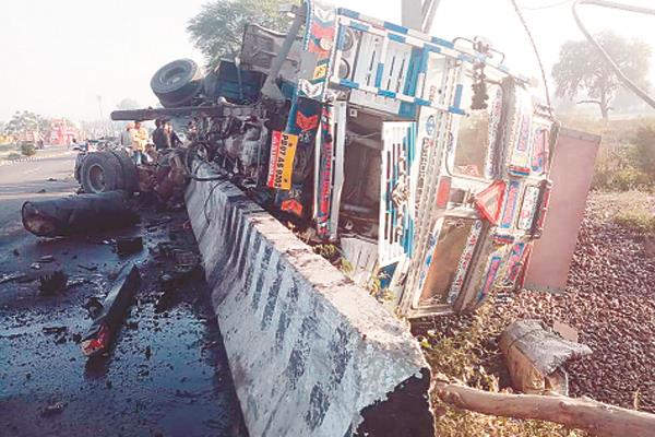 uncontrollable trucks traffic affected