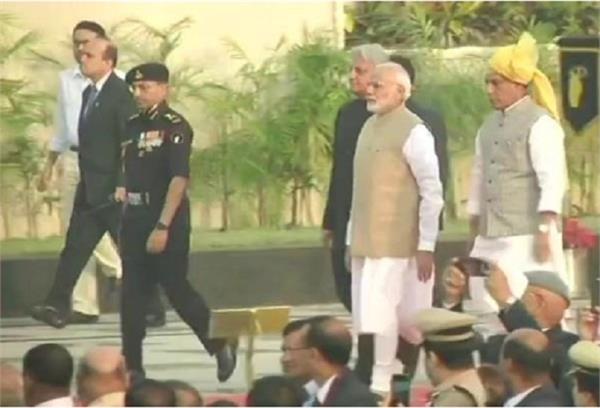 pm narendra modi arrives at national police memorial